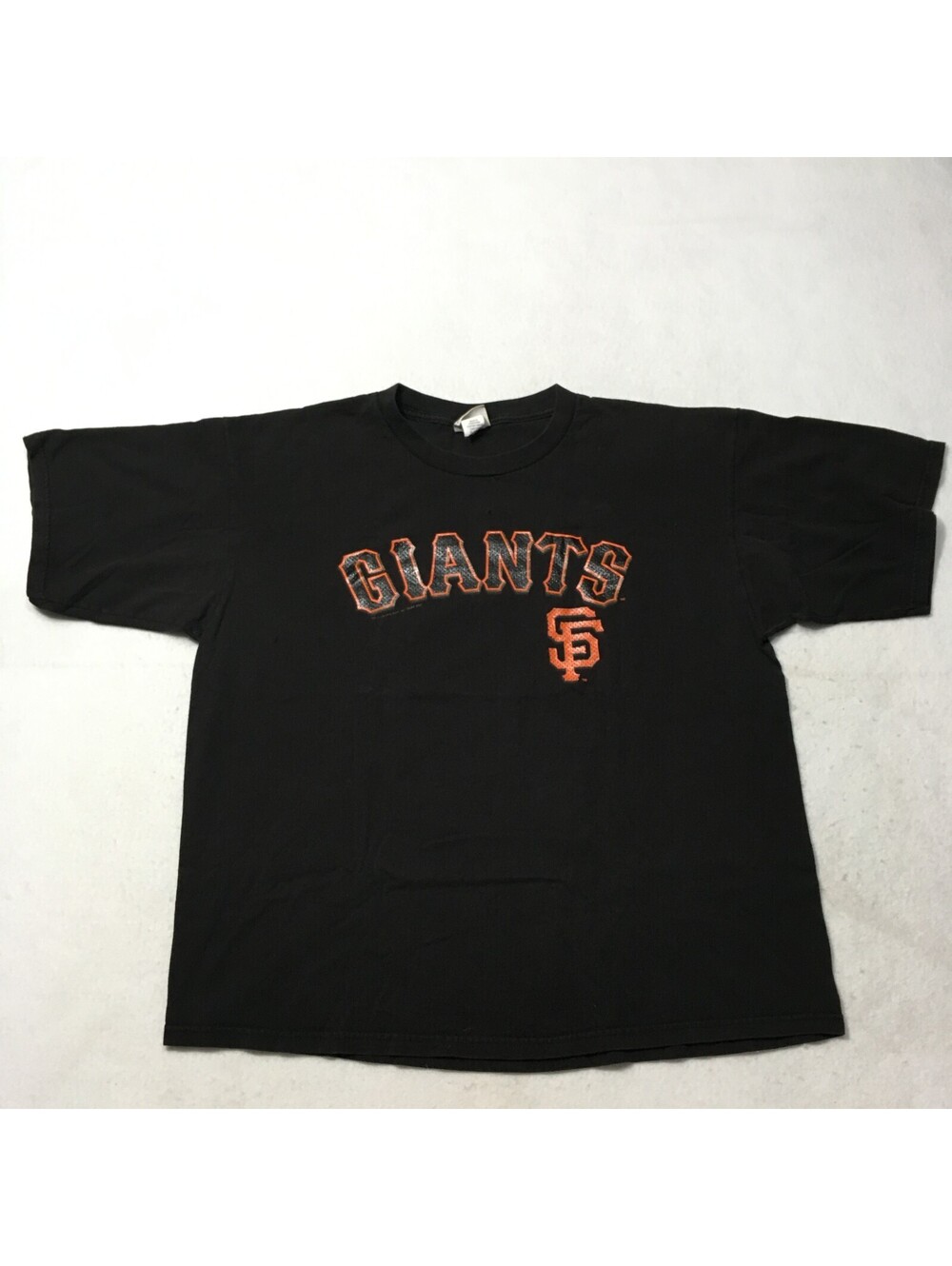 SF San Francisco Giants Adult Large Shirt California Mens Black Tee